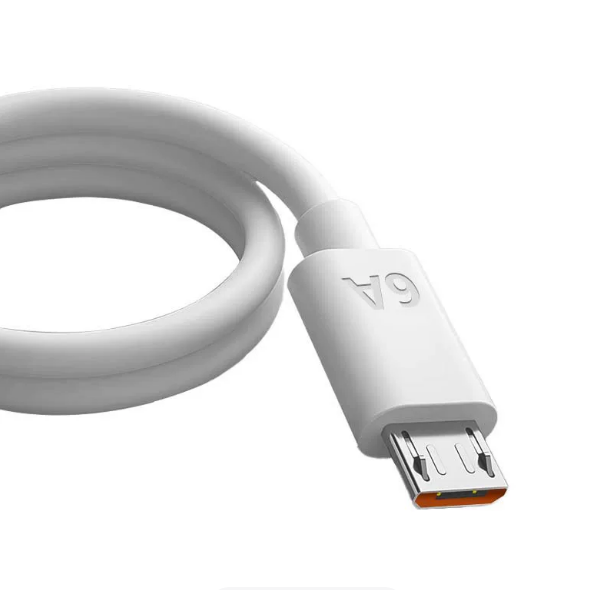 6A安卓快充数据线适用V8梯形插口手机MicroUSB充电线100W充电器线（袋装）